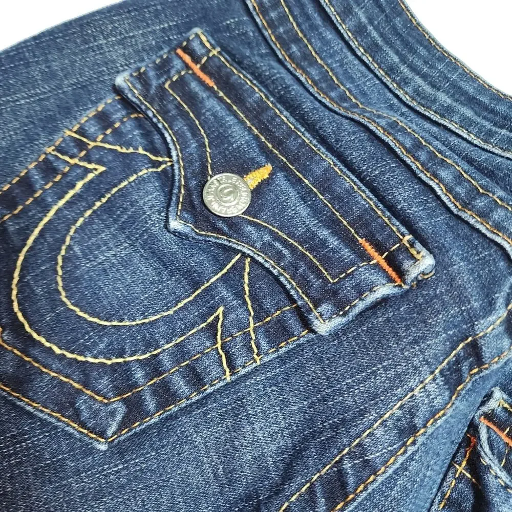 TRUE RELIGION EUC WOMEN'S SIZE 29 JOEY FLARE DENIM BLUE JEANS